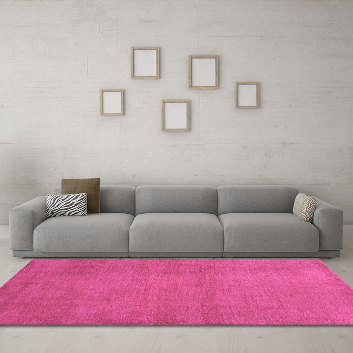 Machine Washable Abstract Purple Contemporary Area Rugs in a Living Room, wshcon536pur