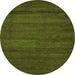 Square Abstract Green Contemporary Rug, con537grn