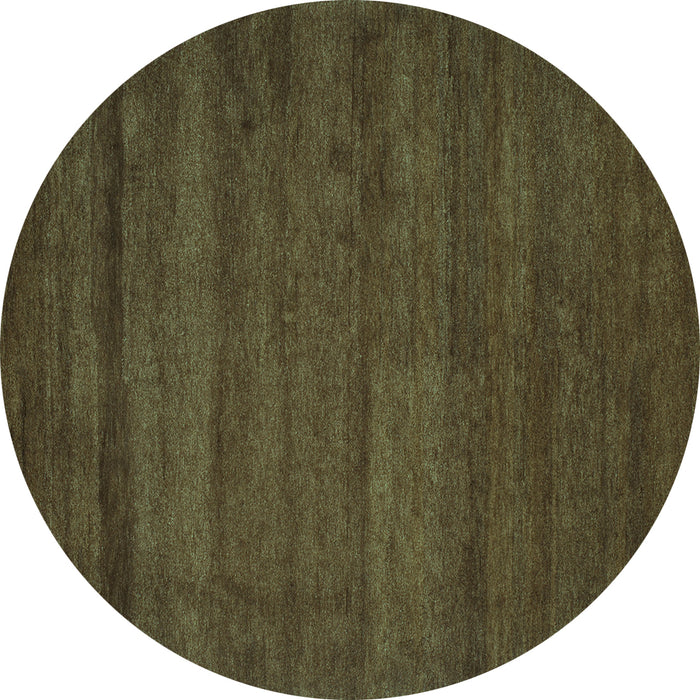 Round Machine Washable Abstract Turquoise Contemporary Area Rugs, wshcon537turq