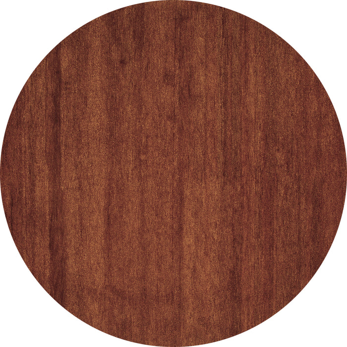 Round Abstract Brown Contemporary Rug, con537brn