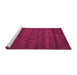 Sideview of Machine Washable Abstract Pink Contemporary Rug, wshcon537pnk