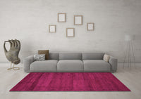 Machine Washable Abstract Pink Contemporary Rug, wshcon537pnk