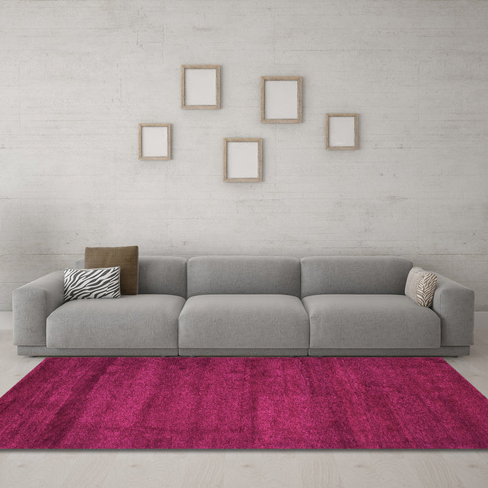 Machine Washable Abstract Pink Contemporary Rug in a Living Room, wshcon537pnk