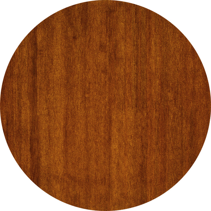 Round Abstract Yellow Contemporary Rug, con537yw