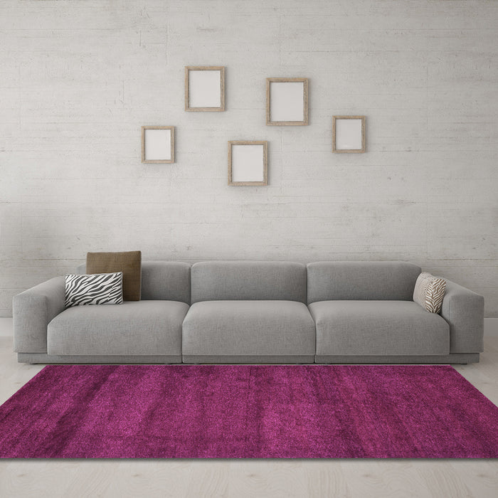 Machine Washable Abstract Purple Contemporary Area Rugs in a Living Room, wshcon537pur