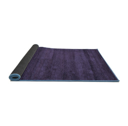 Sideview of Abstract Blue Contemporary Rug, con537blu