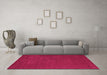 Machine Washable Abstract Pink Contemporary Rug in a Living Room, wshcon538pnk