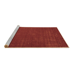 Sideview of Machine Washable Abstract Brown Contemporary Rug, wshcon538brn