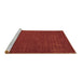 Sideview of Machine Washable Abstract Brown Contemporary Rug, wshcon538brn