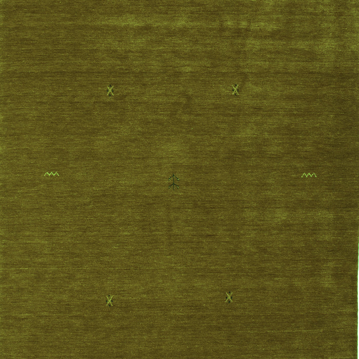 Serging Thickness of Machine Washable Abstract Green Contemporary Area Rugs, wshcon538grn