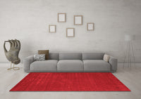 Machine Washable Abstract Red Contemporary Rug, wshcon538red
