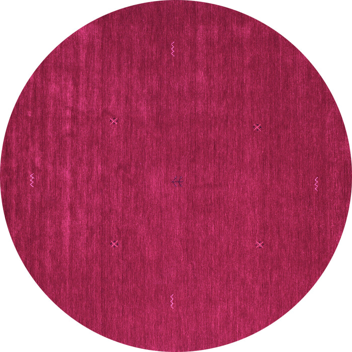 Round Abstract Pink Contemporary Rug, con538pnk