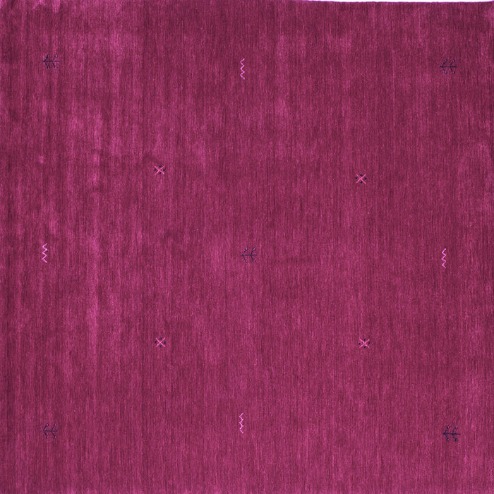 Square Machine Washable Abstract Purple Contemporary Area Rugs, wshcon538pur