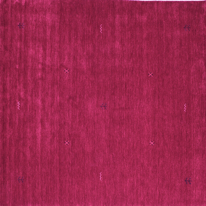 Square Machine Washable Abstract Pink Contemporary Rug, wshcon538pnk