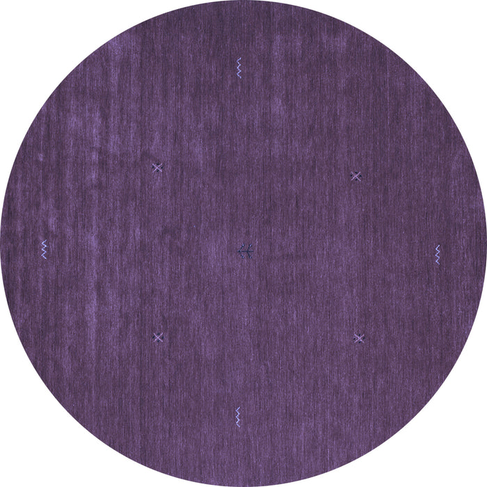 Round Machine Washable Abstract Blue Contemporary Rug, wshcon538blu