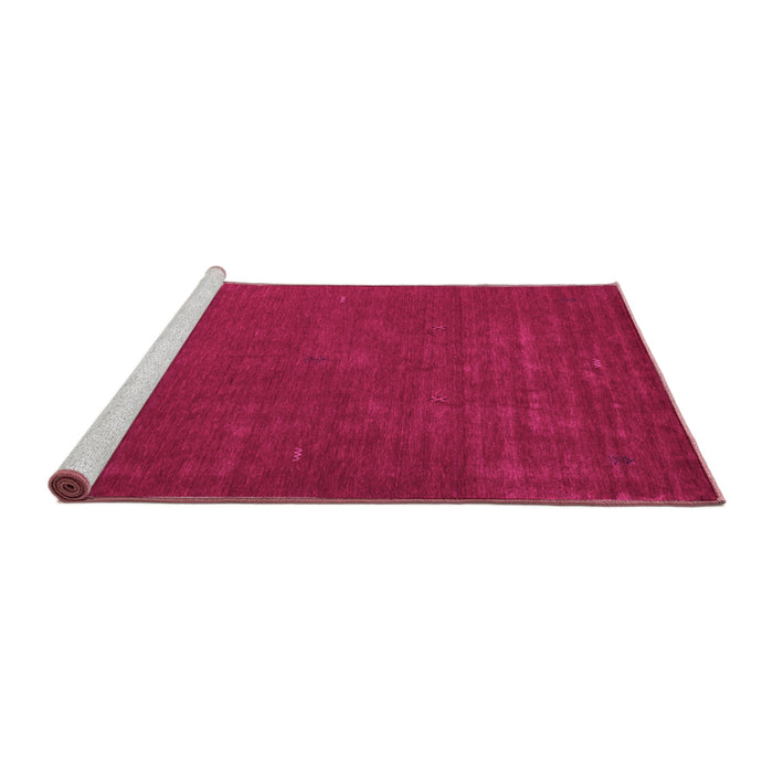 Sideview of Machine Washable Abstract Pink Contemporary Rug, wshcon538pnk