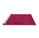 Sideview of Machine Washable Abstract Pink Contemporary Rug, wshcon538pnk