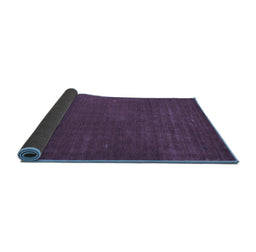 Sideview of Abstract Blue Contemporary Rug, con538blu