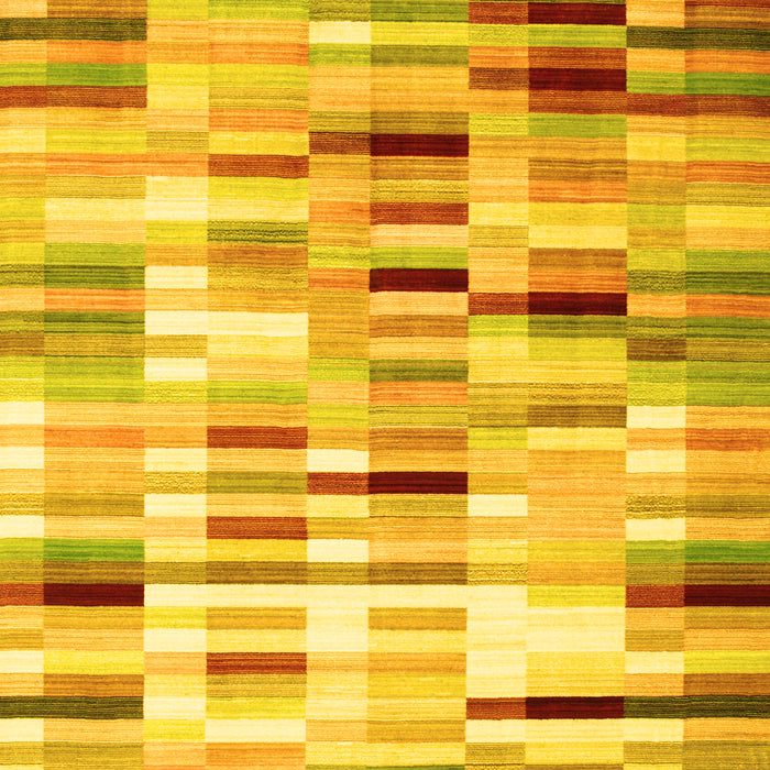 Abstract Yellow Contemporary Rug, con539yw