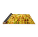 Sideview of Abstract Yellow Contemporary Rug, con539yw