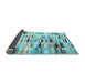 Sideview of Abstract Light Blue Contemporary Rug, con539lblu