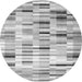 Square Abstract Gray Contemporary Rug, con539gry