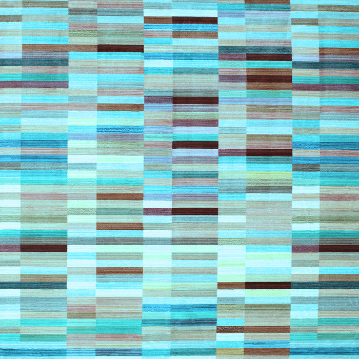 Square Machine Washable Abstract Light Blue Contemporary Rug, wshcon539lblu