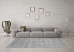 Machine Washable Abstract Gray Contemporary Rug in a Living Room,, wshcon53gry