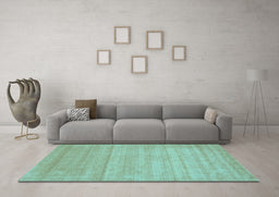 Machine Washable Abstract Light Blue Contemporary Rug in a Living Room, wshcon53lblu