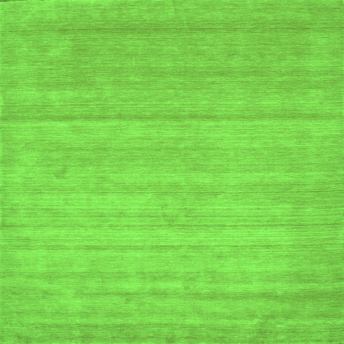 Round Machine Washable Abstract Green Contemporary Area Rugs, wshcon53grn