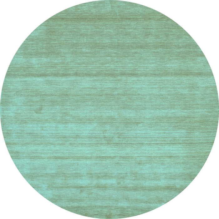 Round Machine Washable Abstract Light Blue Contemporary Rug, wshcon53lblu