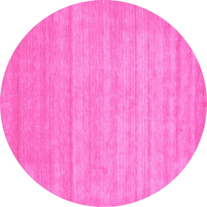 Round Abstract Pink Contemporary Rug, con53pnk