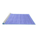 Sideview of Machine Washable Abstract Blue Contemporary Rug, wshcon53blu