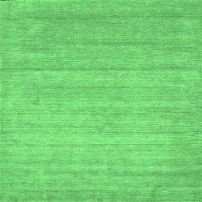 Square Machine Washable Abstract Emerald Green Contemporary Area Rugs, wshcon53emgrn