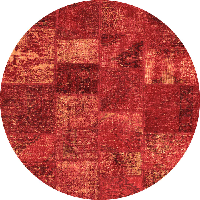 Square Patchwork Orange Transitional Rug, con540org