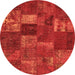 Square Patchwork Orange Transitional Rug, con540org