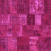 Square Patchwork Pink Transitional Rug, con540pnk