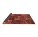 Sideview of Patchwork Brown Transitional Rug, con540brn