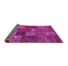 Sideview of Patchwork Purple Transitional Rug, con540pur