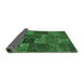 Sideview of Patchwork Emerald Green Transitional Rug, con540emgrn