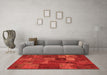 Machine Washable Patchwork Orange Transitional Area Rugs in a Living Room, wshcon540org