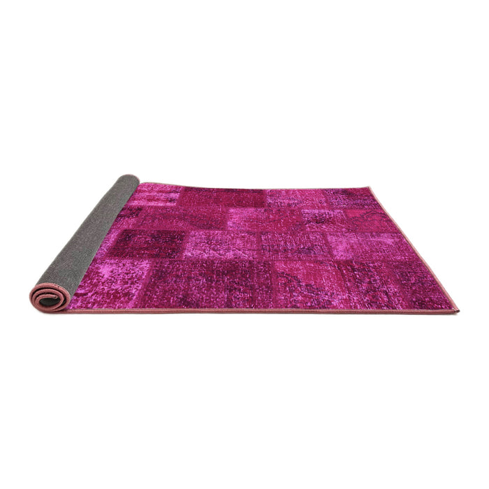 Sideview of Patchwork Pink Transitional Rug, con540pnk