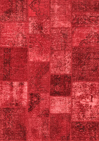 Patchwork Red Transitional Rug, con540red