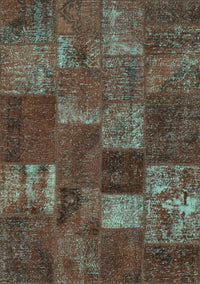 Patchwork Turquoise Transitional Rug, con540turq