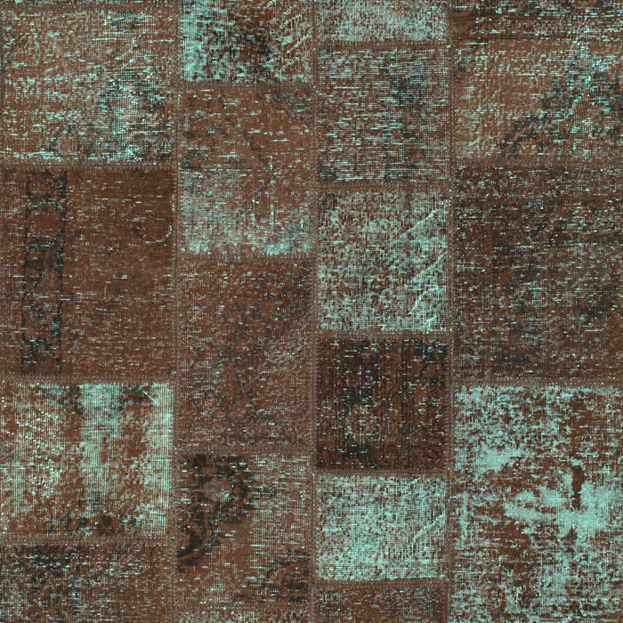 Patchwork Turquoise Transitional Rug, con540turq