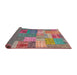 Thickness of Contemporary Cherry Red Patchwork Rug, con541