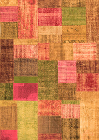 Patchwork Orange Transitional Rug, con541org