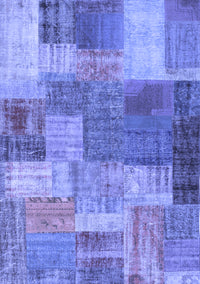 Patchwork Blue Transitional Rug, con541blu