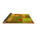 Sideview of Patchwork Yellow Transitional Rug, con541yw