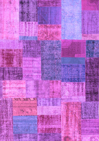 Patchwork Purple Transitional Rug, con541pur